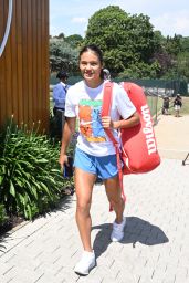 Emma Raducanu Debuts Bold Practice Look at Wimbledon