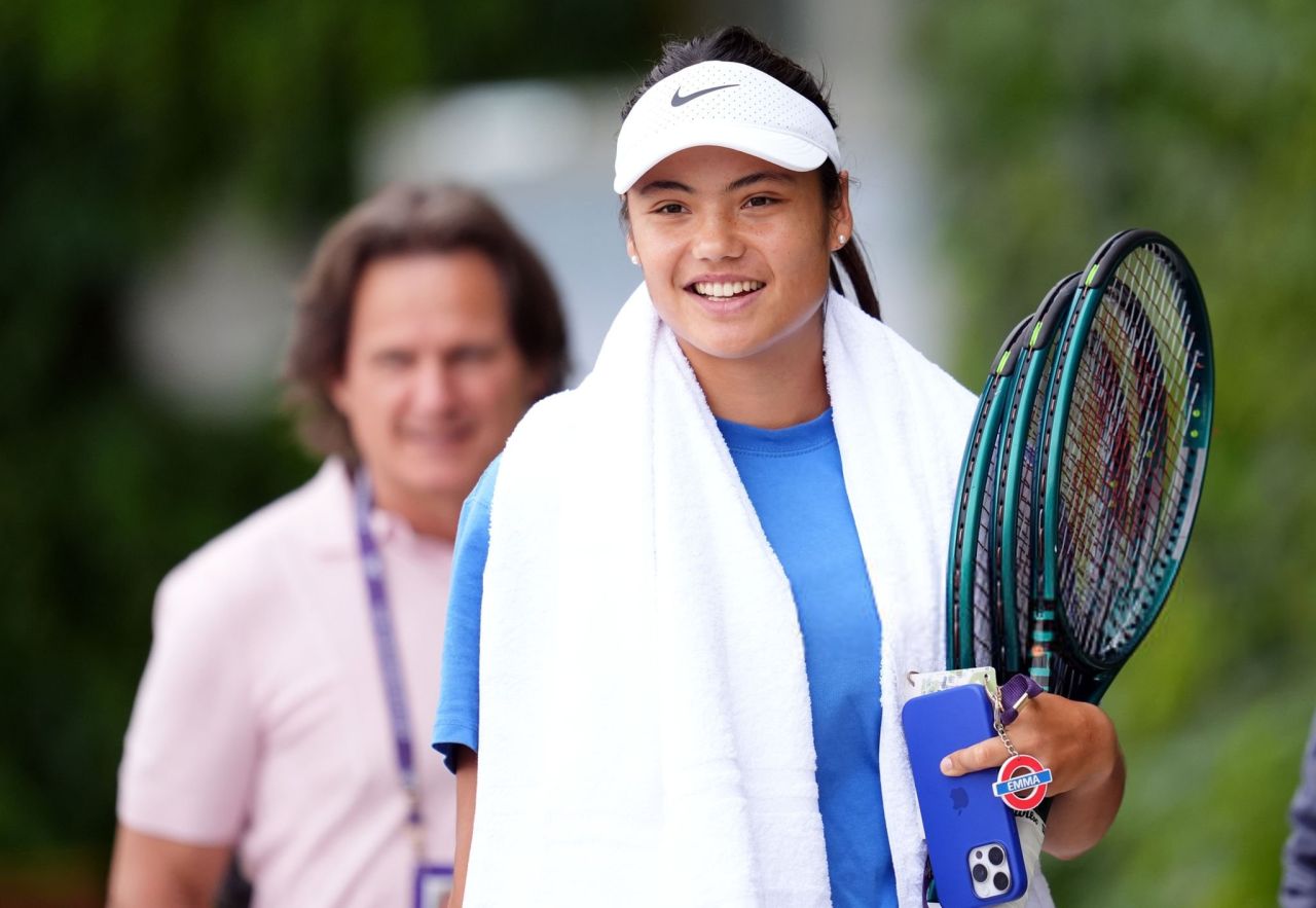 Emma Raducanu Serves Up Smiles at Wimbledon Practice 07 02 2025