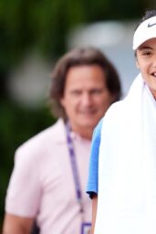 Emma Raducanu Serves Up Smiles at Wimbledon Practice 07 02 2025