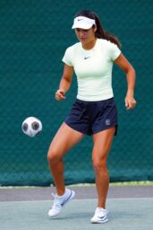 Emma Raducanu Swaps Racquets for Soccer Ball at Wimbledon