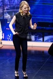 Emma Stone Brings Edgy Chic to "El Hormiguero" in Madrid