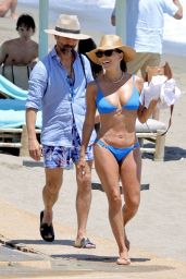 Eva Longoria Debuts Blue Bikini Brilliance in Marbella