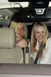 Fanning Sisters Dine in Santa Monica