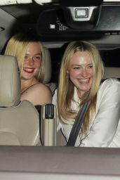 Fanning Sisters Dine in Santa Monica
