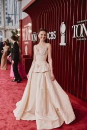 Fina Strazza Debuts Vintage-Laced Couture at 2025 Tony Awards