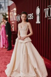 Fina Strazza Debuts Vintage-Laced Couture at 2025 Tony Awards