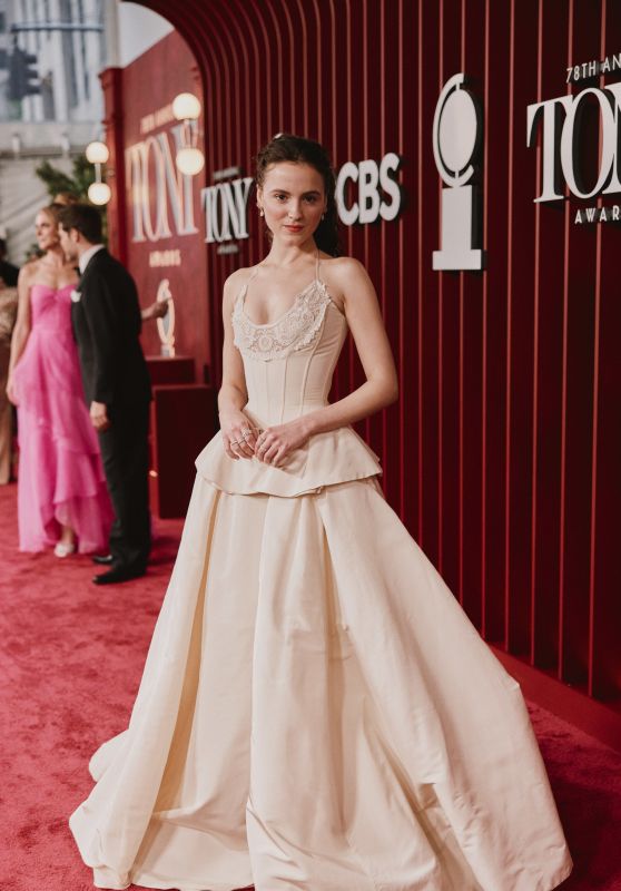Fina Strazza Debuts Vintage-Laced Couture at 2025 Tony Awards