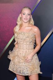Freya Skye Debuts Glimmering Mini at "Zombies 4" Premiere