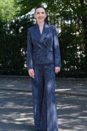 Hayley Atwell Unveils Sharp Stripes at Wimbledon