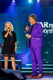 Jeanette Biedermann Performs in Blazer Sparkle at Wörthersee