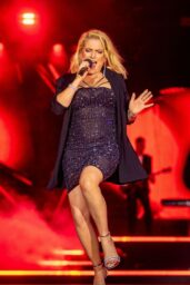 Jeanette Biedermann Performs in Blazer Sparkle at Wörthersee