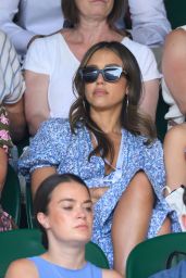 Jessica Alba Champions Floral Flair at Wimbledon