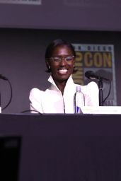 Jodie Turner-Smith in Alaïa at Tron: Ares Panel