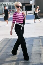 Julia Garner's Striped Whimsy for London's Fantastic Four Debut