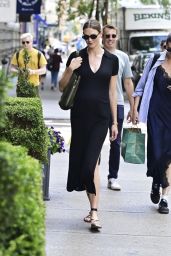 Karlie Kloss Debuts Black Midi Ease on NYC Summer Stroll