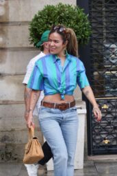 Karol G Attends Schiaparelli Fitting in Paris – July 6, 2025