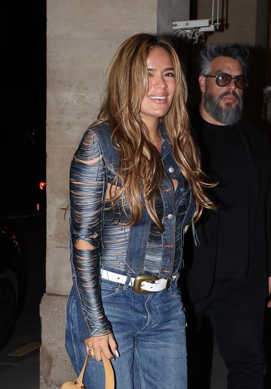 Karol G Steps Out for Dinner in Paris with Rocker Edge