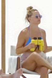 Kate Hudson Charms in Blue Bikini on Ibiza Yacht