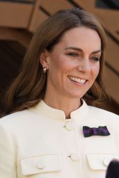 Kate Middleton Attends Wimbledon Final in Structured Self-Portrait Chic