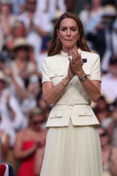 Kate Middleton Attends Wimbledon Final in Structured Self-Portrait Chic