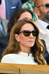 Kate Middleton Attends Wimbledon Final in Structured Self-Portrait Chic