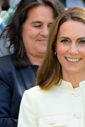 Kate Middleton Attends Wimbledon Final in Structured Self-Portrait Chic