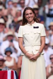Kate Middleton Attends Wimbledon Final in Structured Self-Portrait Chic