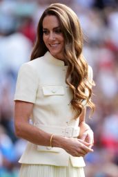 Kate Middleton Attends Wimbledon Final in Structured Self-Portrait Chic