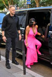 Kim Kardashian Debuts Neon Pantaboots at Balenciaga Fitting in Paris