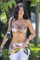 Kylie Jenner - Toned Body on Countryside Walk - Tuscany, Italy