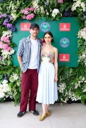 Lily Collins Attends Wimbledon in Colibri Whimsy – London 2025