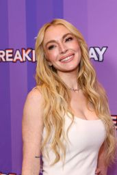 Lindsay Lohan Stuns in Jacquemus at Freakier Friday NYC Screening