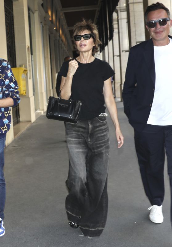 Lisa Rinna Keeps It Cool in Denim for Paris Dinner Outing – July 9, 2025