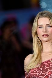 Lottie Moss Attends Naked Gun Premiere in Leopard-Print Florals London