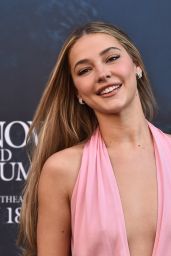 Madelyn Cline Debuts Vintage-Pink Drama at L.A. Horror Premiere