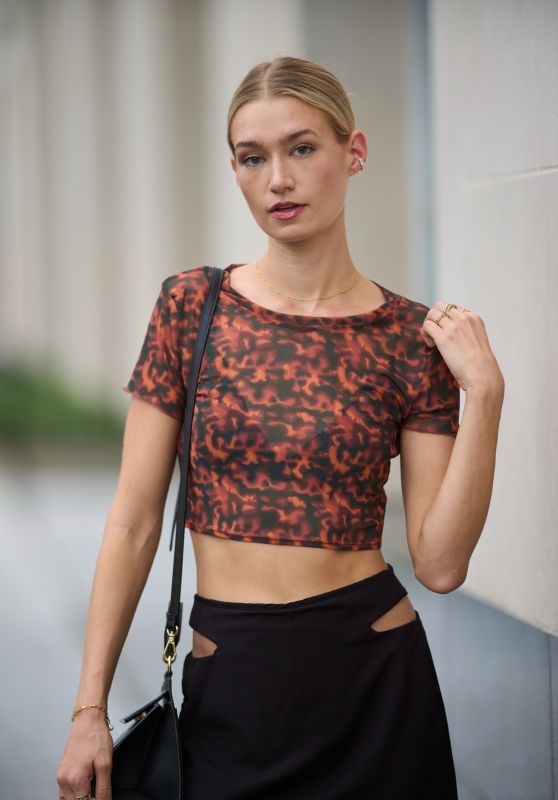 Maggie Krebs Strolls Miami, Debuts Edgy Cut-Out Mini