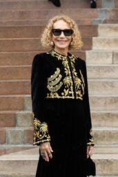 Marisa Berenson Commands Schiaparelli Couture in Regal Black
