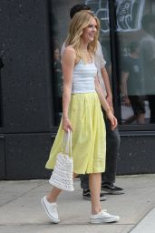 Meghann Fahy & Penn Badgley Continue Filming "You Deserve Each Other" in NYC