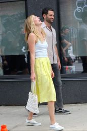 Meghann Fahy & Penn Badgley Continue Filming "You Deserve Each Other" in NYC