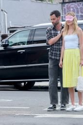 Meghann Fahy & Penn Badgley Continue Filming "You Deserve Each Other" in NYC