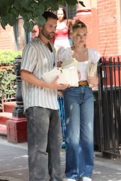Meghann Fahy & Penn Badgley Spotted on "You Deserve Each Other" Set