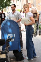 Meghann Fahy & Penn Badgley Spotted on "You Deserve Each Other" Set