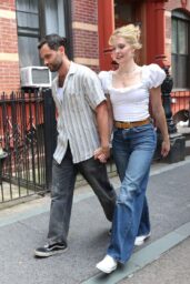 Meghann Fahy & Penn Badgley Spotted on "You Deserve Each Other" Set