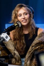 Miley Cyrus Channels Faux-Fur Whiplash at SiriusXM LA