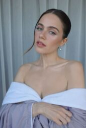 Molly Gordon Embraces Classic Chic in White Tweed Ensemble