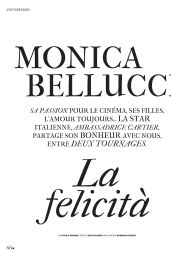 Monica Bellucci - Madame Figaro Unveils "La Felicità"