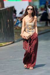 Myleene Klass Turns Heads in Chic Burberry Ensemble Outside Smooth Radio Studios 03.07.2025