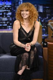 Natasha Lyonne Debuts Lace Noir Look at Tonight Show Taping