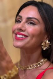 Nazan Eckes Ignites Riani Cruise with Fiery Red