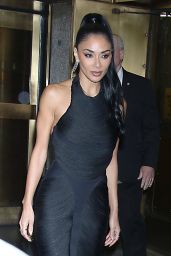 Nicole Scherzinger Unveils Slashed-Effect Jumpsuit in NYC